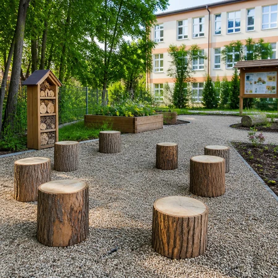 Nowa przestrzeń do nauki ekologii przy szkole w Dobrej